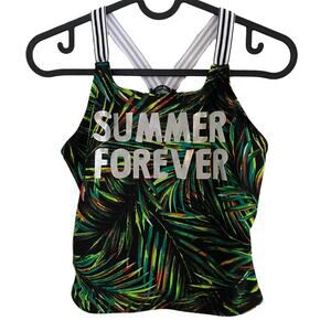 Summer Forever Tankini Swim top brand new without tag tropical Girls L (10/12)